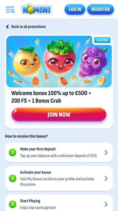 Nomini Casino Bonus